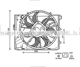 AVA QUALITY COOLING bw7528 -  Вентилятор, охлаждение двигателя